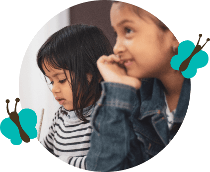Image with kids & butterflies